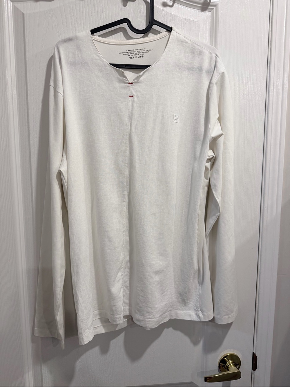 Givenchy White Long-Sleeve Crewneck Tee